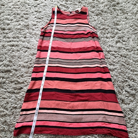 LOFT | Shades of pink & red striped sleevless womens dress - Picture 8 of 12